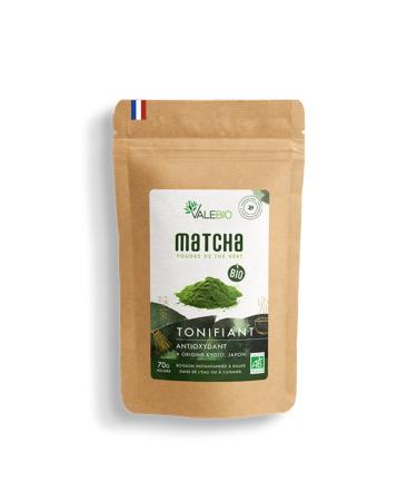 Matcha | Th vert matcha bio | Poudre | Qualit premium | 70g | Origine Kyoto Japon | Valebio