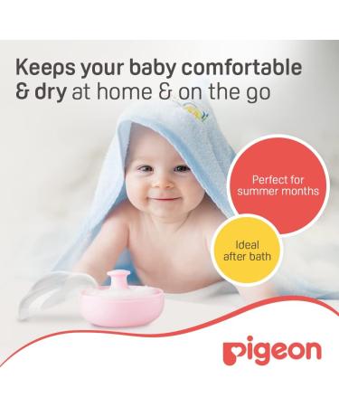 Pigeon Baby Powder Case with Puff - Pink | Convenient and Hygienic Storage - Buy Online on GoSupps.com