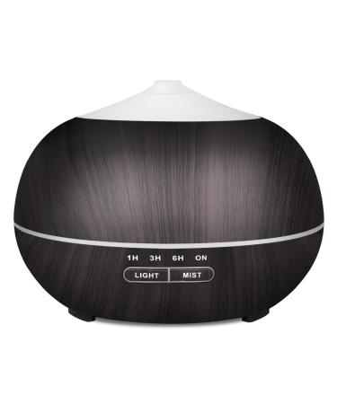 Aroma diffuser essential humidifier: 400ml oils diffuser bedroom - aromatherapy wood air fuzling quiet fragrance lamp - fragrance room humidifier timer apartment office black - Buy Online on GoSupps.com