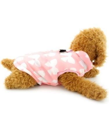 Pegasus Winter Coat for Dogs | Warm Down Vest for Cats & Puppies - Perfect for Cold Weather | Windproof Jacket for Chihuahua & Dachshund - Pink Bow Design - Buy Online on GoSupps.com
