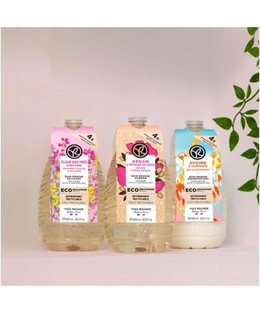 Eco Refill Bath Shower Hammam - Argan & Rose Petals 600 ml Yves Rocher - Buy Online on GoSupps.com