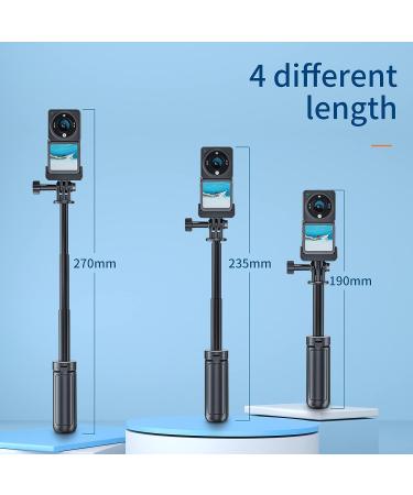 TELESIN Mini Desktop Tripod Selfie Stick for GoPro, Insta360, DJI & More | Telescopic Selfie Pole Monopod Extension - 4 Lengths - Buy Online on GoSupps.com