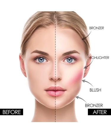 FOCALLURE 3-in-1 Blush and Highlighter Palette | Cruelty-Free Matte Bronzer & Shimmer Illuminators for a Glowing Look | International Shipping Available - Buy Online on GoSupps.com