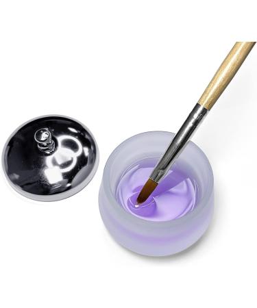 Crystal Glass Nail Art Dappen Dish with Cover - Acrylic Powder Liquid Container for Beauty Art Nails | HJ-NAPB025 - Buy Online on GoSupps.com