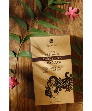 Buy Dark Brown Natural Hair Color (200gm) | 100% Certified Organic by Ecocert Greenlife - Buy Online on GoSupps.com