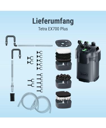 Tetra Aquarium External Filter EX 700 Plus | Powerful Filter for Aquariums Up to 200L | Crystal Clear Water for Fish - Buy Online on GoSupps.com