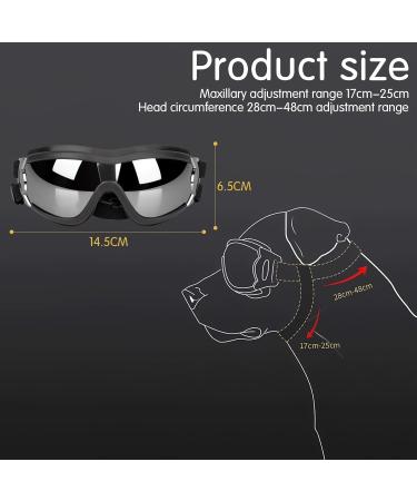 Zaleonline Dog Glasses - Waterproof & Windproof UV Protection Sunglasses for All Dogs - Adjustable Fit in Black - Buy Online on GoSupps.com