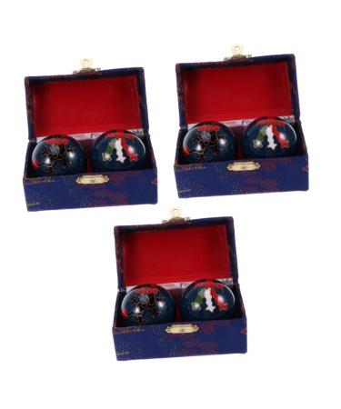 Fomiyes 3st Health Balls Balls to strengthen the wrist Handball Shui Tool Massage Ball Massageballs Handbook Massage ball Chinese Ball Health Ball Fitness Ice Hockey