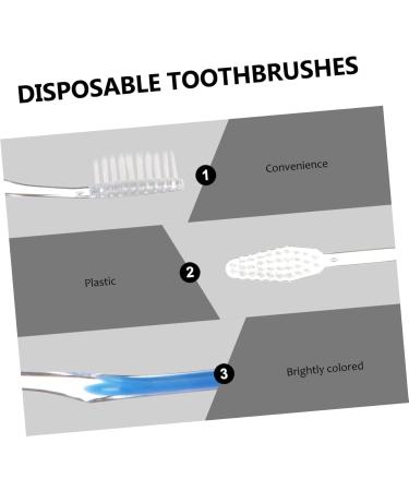 Gatuida 150 Pcs Disposable Toothbrush - 2 in 1 Handle Travel Plastic | Eco-Friendly & Convenient - Buy Online on GoSupps.com