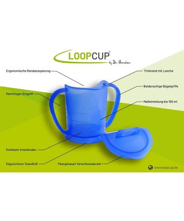 Dr. Berndsen LoopCup 150ml - Plastic Therapy Drinking Cup for Learning & Relearning - Blue - Ideal for All Ages - Buy Online on GoSupps.com