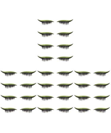 minkissy 16 Pairs False Eyelash Stickers Eyelash Stickers Eyeliner Stickers for Girls' Eyes Cosmetics False Eyelashes Green Ribbon Green Eyelash Stickers Decorate Plastic