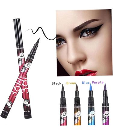 Beavorty 2pcs Black Waterproof Eyeliner Eye Liner Pencils Colorful Eyeliner Waterproof Pen Liquid 1 count (Pack of 1) As Shownx2pcs - Buy Online on GoSupps.com