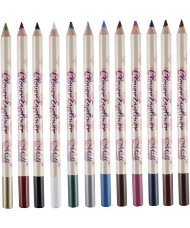 FOMIYES 24 Pcs Black Eye Shadow Brown Eyeshadow Colour Pencils Eyeliner Pen Set Wooden Pen Water Proof Miss 1 count (Pack of 1) As Shownx2pcs - Buy Online on GoSupps.com