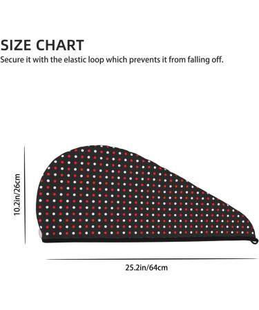 Super Absorbent Red & White Polka Dot Microfiber Hair Towel - Quick Dry Coral Velvet Wrap for Women with Long Curly & Thick Hair - Buy Online on GoSupps.com
