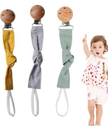 Facynde Pacifier Chain Clip - Baby Pacifier Strap Holder | One-Piece Design & Wooden Clips for Teething Rings - International Shipping - Buy Online on GoSupps.com