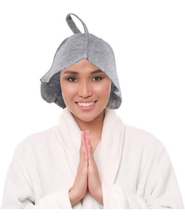 Heallily 4 Piece Sauna Hut Hat for Men & Women - Premium Filz Sauna Cap & Shower Headgear for Bath & Relaxation - Buy Online on GoSupps.com