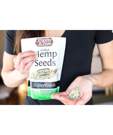Organic Hemp Hearts by Foods Alive - Omega-3 Rich Superfood Protein - Vegan, Keto & Gluten Free - 8oz (Single Pack) - Buy Online on GoSupps.com