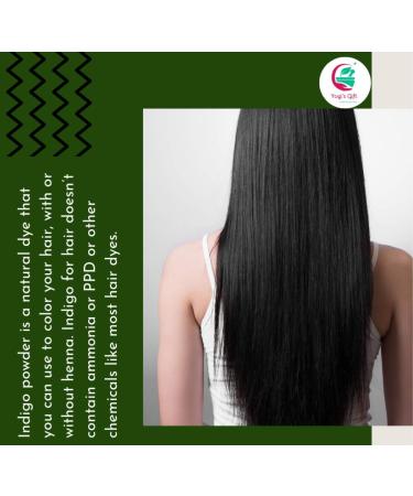Organic Indigo Powder 8 oz | Black Henna Hair Dye | Indigofera Tinctoria | Ideal for Dark Hair | Includes FREE Gloves & Head Cap - Buy Online on GoSupps.com