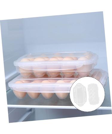 LABRIMP Box Eggs Refrigerator Plastic Pallet Food Containers Egg Case Fridge Egg Holder Tray Egg Bag Storage White 27.5x13cm - Buy Online on GoSupps.com