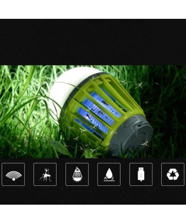 Mosquito Zapper Bug Killer Outdoor Camping Lantern 3 Modes Lighting Green - Buy Online on GoSupps.com