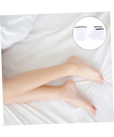 Beavorty 2 Pairs leather horn boots Wax Bath Hand Mitts remover socks Paraffin Wax Bath Gloves removal moisturizing spa socks polish peel white man Polyester lining lotion 16x25cm White - Buy Online on GoSupps.com