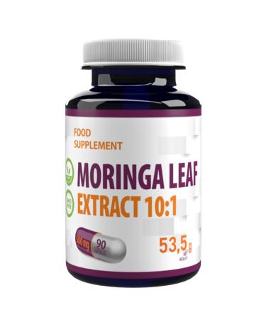 Moringa Leaf Equivalent to 5,000mg (500mg of 10:1 extract) 90 Vegan, Third Party Tested, Laboratory Tested, High Strength Supplement
