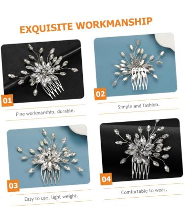 Ipetboom Bride Tiara Hair Comb Hair Accessories for Prom Rhinestone Hair Accessories Bridal Accessories Diamond Headpiece Tiara Wedding Hair Accessories Bride Headband Plastic Glass - Buy Online on GoSupps.com