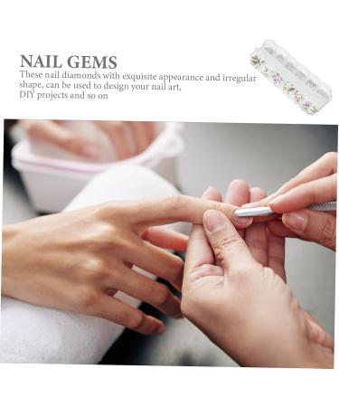 minkissy 1 Box Nail Drill False Nail Jewelry Glitter Rhinestone Nails Nail Crystals Manicure Charm Nail Accessories Rhinestone for Nails Nail Glitter Diamonds for Nails Gem Glass Flat Drill - Buy Online on GoSupps.com