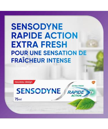 Buy Sensodyne Toothpaste Rapid Action Extra Fresh 75ml - Relieve Tooth Sensitivity & Freshen Breath | International Shipping Available - Buy Online on GoSupps.com