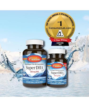Bloomingdale IL 60108 Norwegian fish oil concentrate super DHA gemstones 500 mg DHA 60 + 20 softgels - Buy Online on GoSupps.com