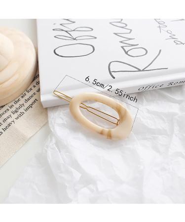 5 Pcs Marble Hair Clips - Acrylic Vintage French Barrettes for Women & Girls - Buy Online on GoSupps.com