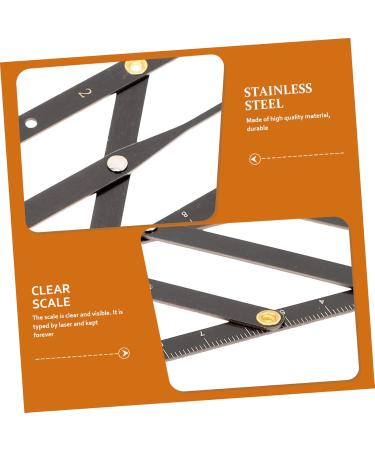 Ipetboom 7 Pcs Second Generation Scale Makeup Caliper Makeup Kits Eyebrow Measuring Rulers Makeup Tools Metal 25x5x0.6cmx7pcs Blackx7pcs - Buy Online on GoSupps.com