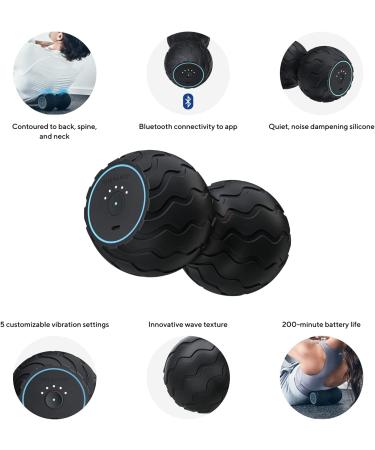 Wave Duo Foam Roller - Ergonomic Bluetooth Muscle Roller for Back Neck & Spine | 5 Vibration Frequencies - Therabody - Buy Online on GoSupps.com