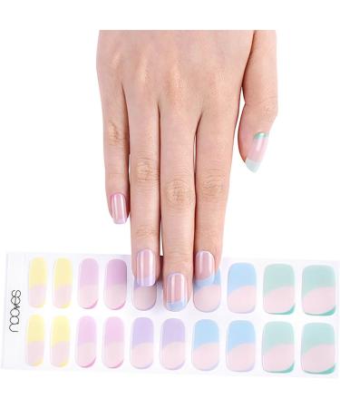  NOOVES NOOVES NAILS Premium Gel Nail Sheets - French Party - French | Semi-Permanent Gel Nail Strips | Semi-Permanent Gel Nail Stickers | Gel Nail Stickers | Gel Nails - Buy Online on GoSupps.com