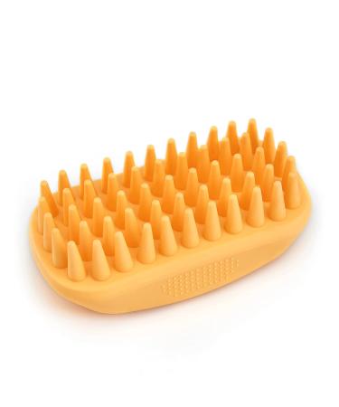 Silicone Dog Grooming Brush | Pet Shampoo Bath Brush | Anti-Skid & Soothing Massage | Rubber Comb | Bath Dog Brush - Buy Online on GoSupps.com