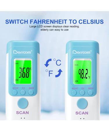 Berrcom Digital Infrared Forehead Thermometer for Babies - Contactless Fever Alarm C/ F Switch 3 Colors - Buy Online on GoSupps.com