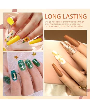 VENALISA Fall Gel Nail Polish Set - 12 Colors (Green Brown Yellow Glitter Red) - 7.5ml Soak Off UV LED Nail Gel for DIY Manicure & Salon Use - International Shipping Available - Buy Online on GoSupps.com