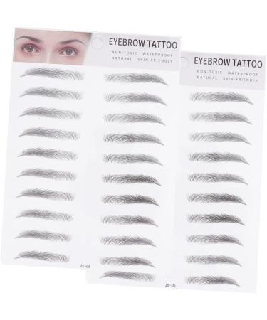 Beavorty Artificial Eyebrow 6 pcs 3d s cosmetology kit Brow Shaper Makeup Eyebrow Transfer template 1 count (Pack of 1) Blackx3pcs - Buy Online on GoSupps.com