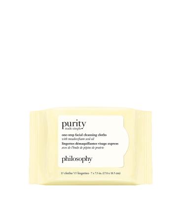 Philosophy Purity Made Simple Cleansing Cloths - 15 count - Buy Online on GoSupps.com
