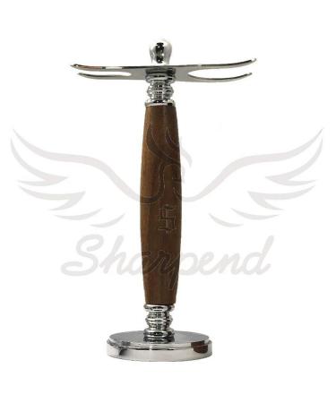 Men's Shaving & Grooming Set | Double Edge Safety Razor Synthetic Hair Brush Wooden Stand - Perfect Gift for Gentlemen - Buy Online on GoSupps.com
