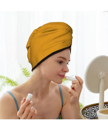Goldenrod Microfiber Hair Towel - Super Absorbent Coral Velvet Wrap for Long Curly & Thick Hair | Quick Dry Hair Cap for Women - Buy Online on GoSupps.com