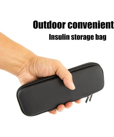 Chengyououm Insulin Pen Cooling Bag | Diabetic Medication Storage | Isolated Cool Box for Syringes | Black - 1 Piece - Buy Online on GoSupps.com