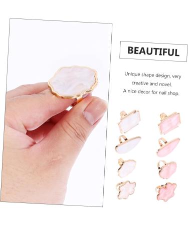 Palette Bague Pour Ongles 8 Pi ces Petite Taille Imitation Coquillage Pour Nail Art Professionnel F te Manucure Peau Sensible - Buy Online on GoSupps.com