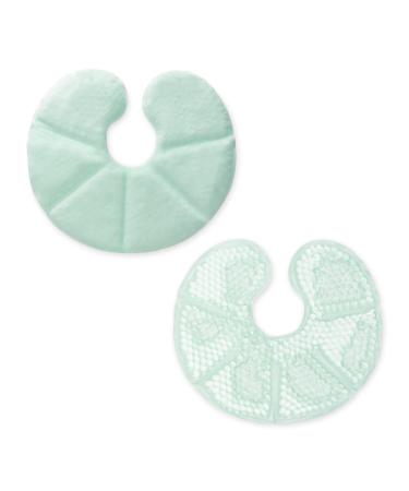 Navaris Thermo Pads Breast Pillow 2 pcs. - 2x Gel Beads Cooling Pad Heat Pad for Breastfeeding - Breastfeeding Accessory Reusable - Green