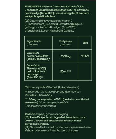 Capsules de vitamine C lib ration prolong e avec TetraSOD - Antioxydant cellulaire avanc - Soutien immunitaire collag ne et nergie durable - Sans gluten - 60 capsules - Buy Online on GoSupps.com