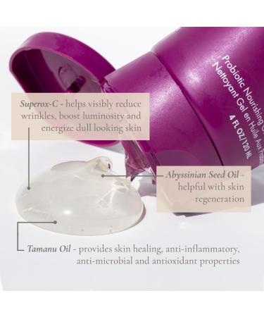 Glowbiotics Probiotic Gel-to-Oil Cleanser - Gentle Makeup Remover with Vitamin C | Remove Makeup Oils & Sunscreen | 4 Fl Oz - International Shipping Available - Buy Online on GoSupps.com