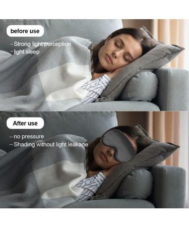 Pure Black Silk Sleep Mask - Adjustable Strap for Full Night's Sleep - Travel and Nap Aid - Super Soft Eye Shade Cover - Buy Online on GoSupps.com