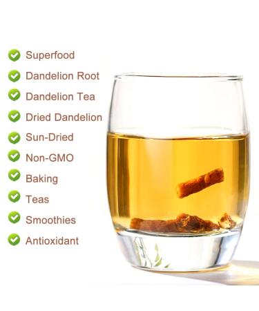Organic Roasted Dandelion Root Tea - 130g Vegan Non-GMO Gluten-Free | Support Liver Health - Buy Online on GoSupps.com