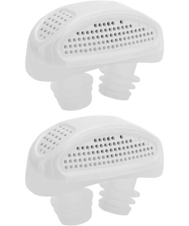 2 Pcs Anti Snoring Device USB Household Sleep Breathing Aid Soft ABS Silicone Snore (White) - Buy Online on GoSupps.com