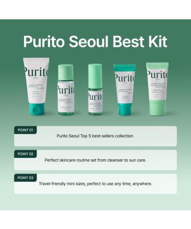 PURITO SEOUL Best Kit - Skincare Routine with Panthenol Cleanser & Cream Unscented Centella Serum & Toner For All Skin Types Gift Set For Face Facial Serum K-Beauty 3.52 fl. oz. - Buy Online on GoSupps.com
